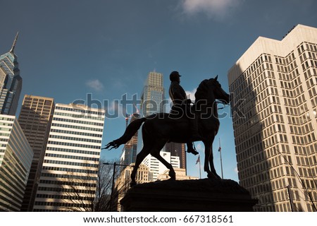 Horseman statue