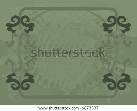 Abstract floral background with natural grunge textures. No Gradients.