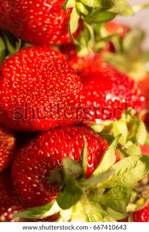 Closeup of delicious fresh vibrant strawberries