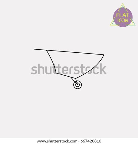 wheelbarrow line icon