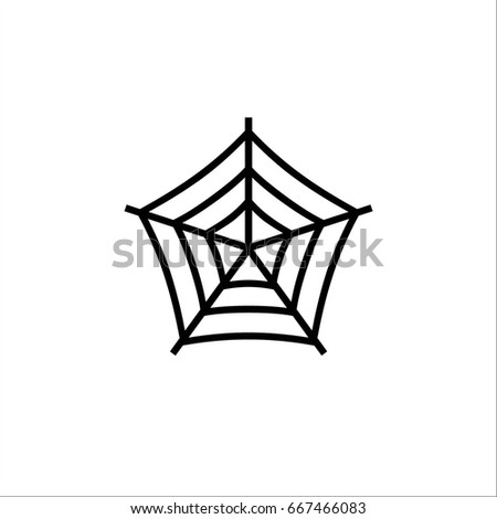 Spiderweb icon isolated on white background. Vector art.