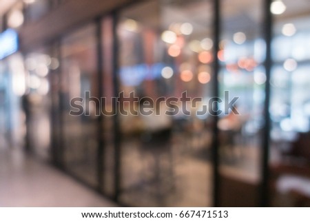 blur image of coffee shop