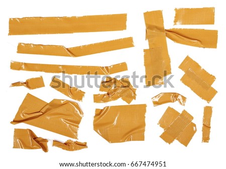 Brown duct repair tape isolated on white background