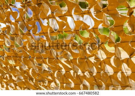 inside of Camouflage mesh hidden military objects