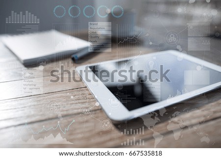 Business, internet and technology concept. Virtual screen background.