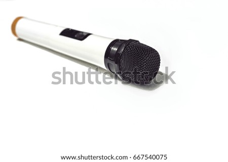Digital wireless Microphone isolated on white background.