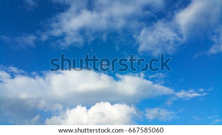 Photo of white clouds with blue sky