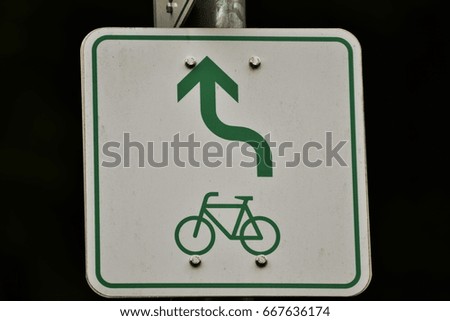 green Bicycle Route Sign in germany,