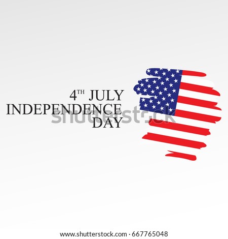Fourth of July. Independence day. Vector sign
