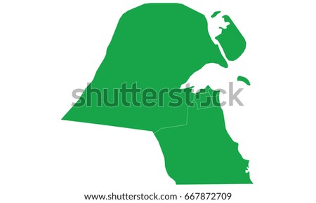 Kuwait map green color