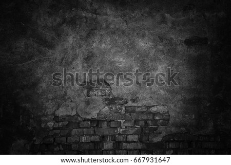 black background wall, abstract dark texture for design
