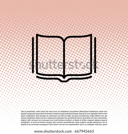 Open book  line icon. vector illustration