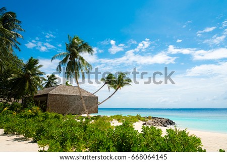 beach villa on a tropical island 