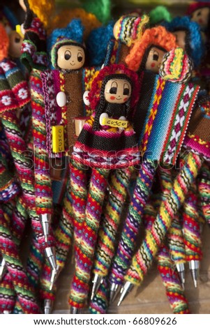woven pens, hand made souvenier, Cusco - Peru