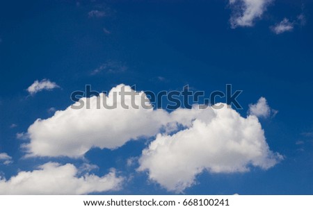 close up blue sky with white cloud background. Sky can be used to decorate other images.