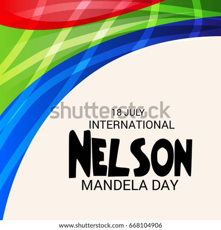 Vector illustration of a Banner for International Nelson Mandela Day.