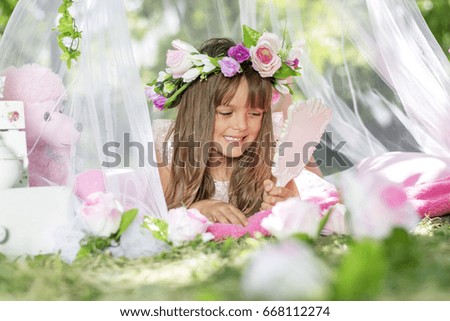 Girl playing princess