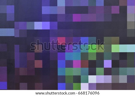 Pixel background with many different colored squares