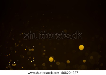 Golden Christmas Bokeh Lights Background.