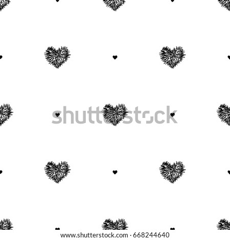 vector black and white seamless pattern on transparent background. 075