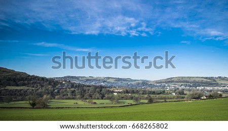 Panoramic picture.View of  the Bath.Landscape,