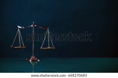 Symbol of Law and Justice. Law theme