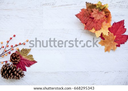Autumn Thanksgiving Background with Copy Space Royalty-Free Stock Photo #668295343