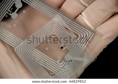 stock picture of wireless tags used for rfid purposes