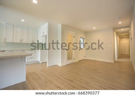 Model home kitchen in southern California ready for a real estate shoot