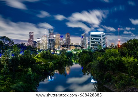 A view of downtown Houston Royalty-Free Stock Photo #668428885