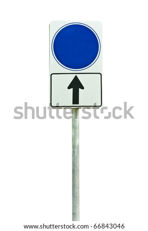 blue blank sign label isolated on white background