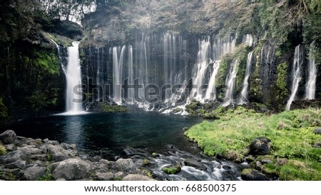 Shiraito falls in Shizuoka , Japan