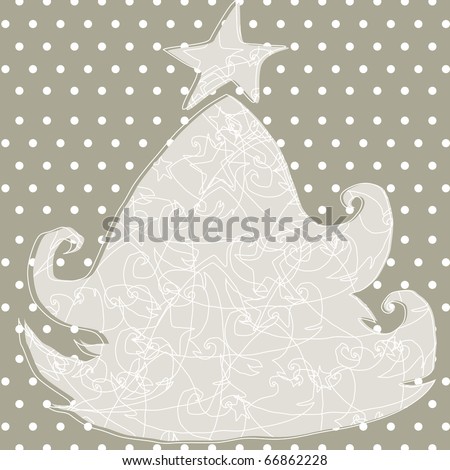 Cute Christmas tree greeting card