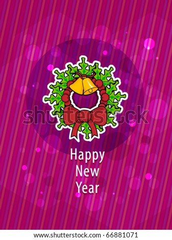 Holidays poster for New Year. Design template card. Vector.