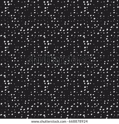Randomly placed dots seamless vector pattern. Hand drawn speckles and spots decorative texture. Background for print, textile, fabric, wallpaper, card, poster, home decor, packaging, wrapping.