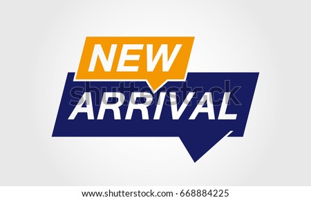 NEW ARRIVAL WIDE POSTER Royalty-Free Stock Photo #668884225