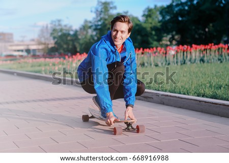 Young with skateboard
