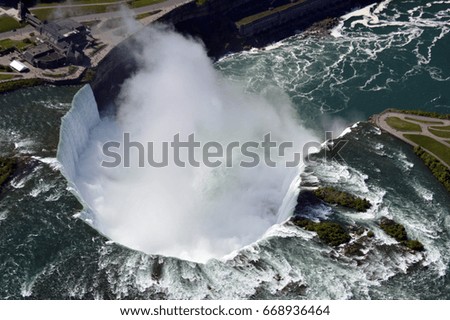 Niagara Falls Horseshoe Falls Aerial Photography