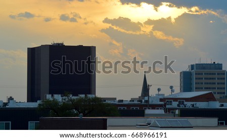 Wichita Kansas Downtown City Skyline 