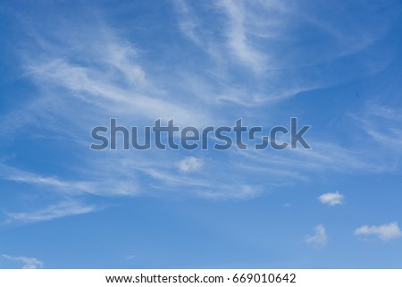 bright sky with white clouds