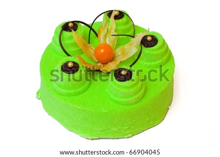 A cake isolated on white background with clipping path.