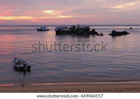 Sunset view at the Tioman Island 
