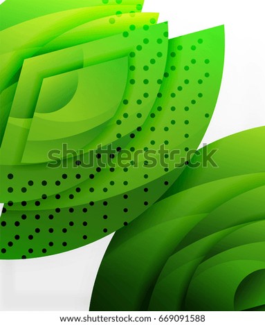 Swirl and wave 3d effect objects, abstract template vector design. Overlapping waves on white background