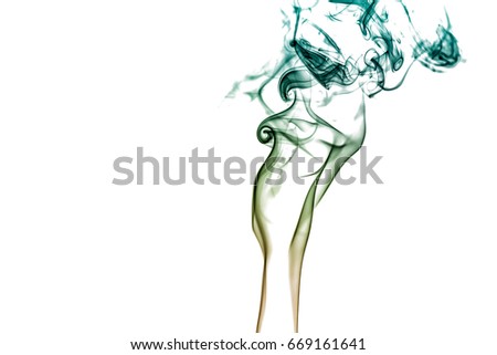 Magic Abstract fume pattern over the white background