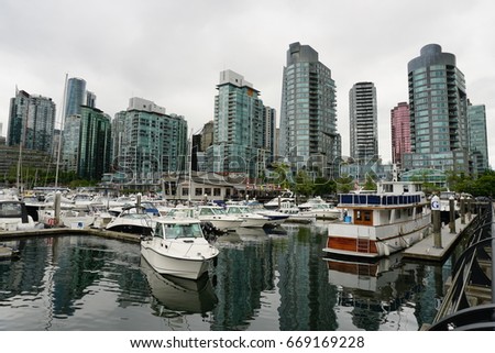 Boats in the harbour Vancouver 