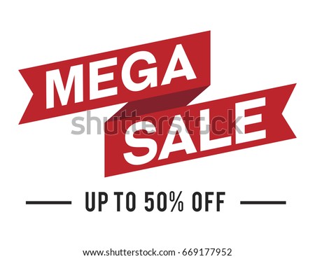 vector sale red banner template Royalty-Free Stock Photo #669177952