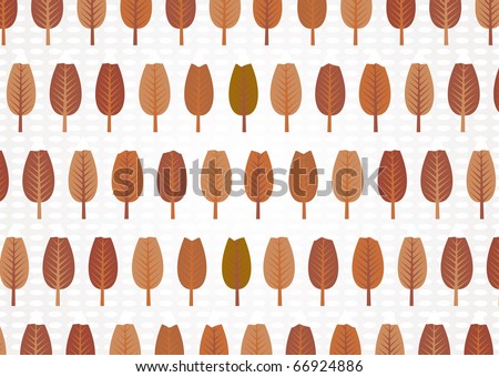 Winter tree pattern with forest illustration in vector