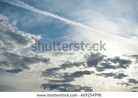 Cloud in blue sky background