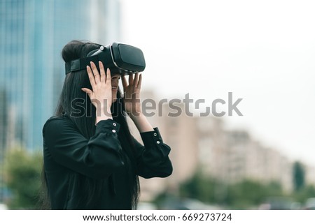 Satisfied VR tester, enjoys her new sci-fi product, happy to have this opportunity,  waiting to be one of the product's customer. Augmented, Mixed and Virtual Reality 360 video and 3D video