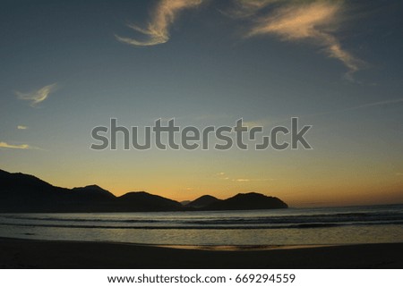 Sunrise in Ubatuba beach